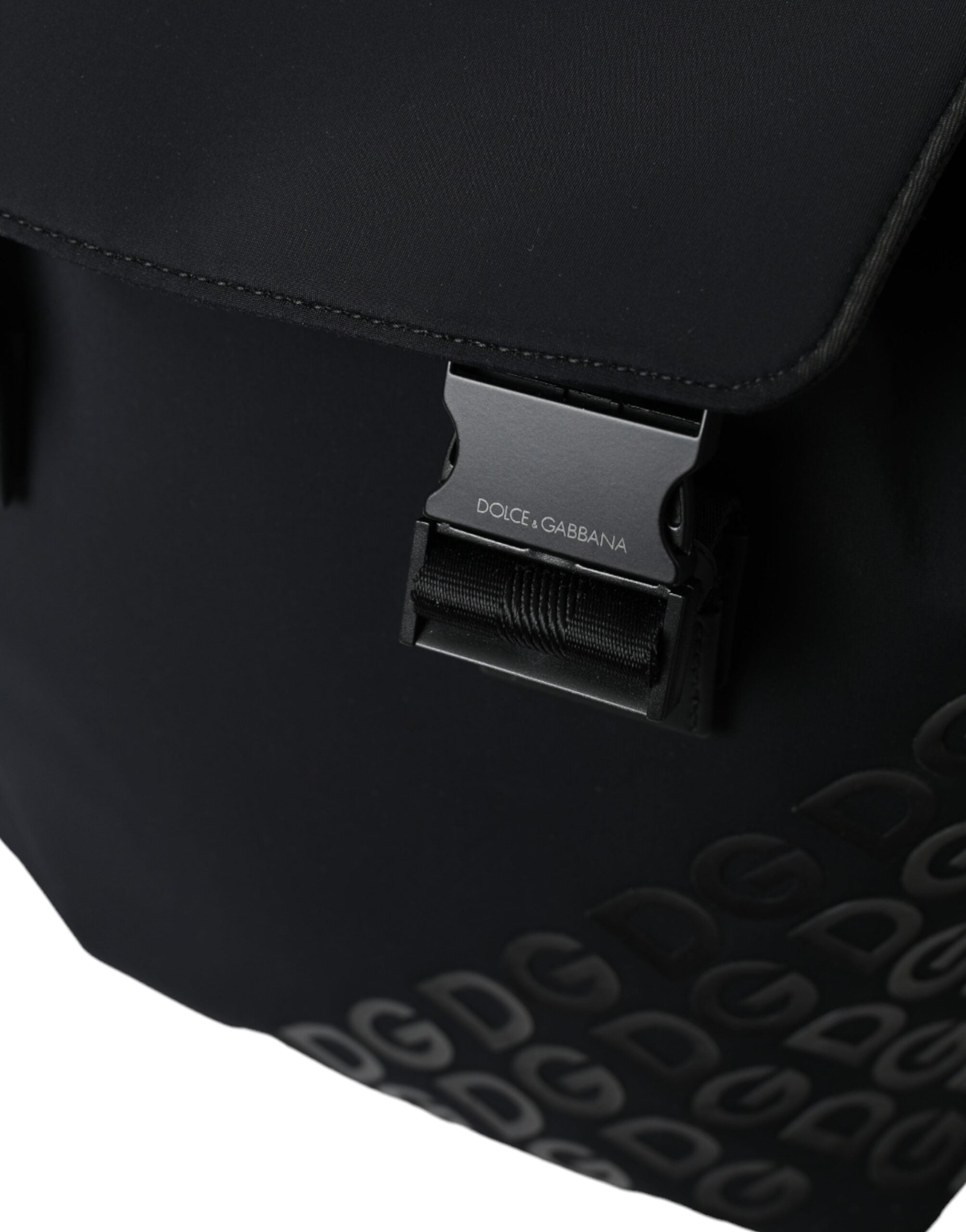Dolce & Gabbana Siyah Neopren Naylon DG Logolu Okul Sırt Çantası